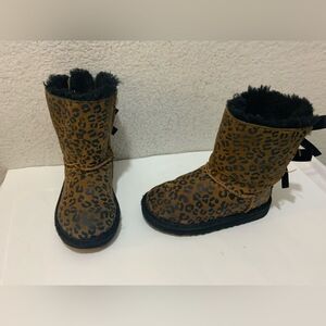 Ugg Toddler Bailey Bow Leopard Boots Chestnut 1008217T